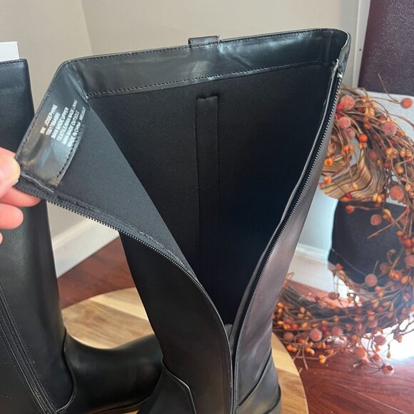 Style & Co Josephine Equestrian Riding Boots 8M Black Smooth - Picture 9 of 11